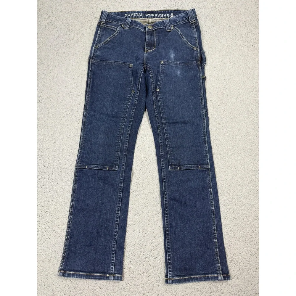 Dovetail Workwear The Maven Slim Jeans Womens 8/28 Blue Utility Stretch Denim